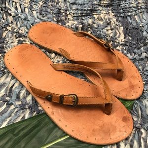 Frye Brown Leather Sandals